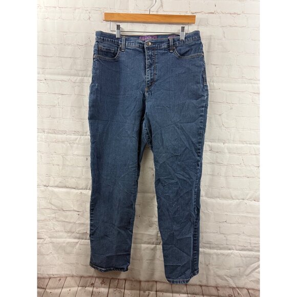 Gloria Vanderbilt Amanda Jeans Womens Plus Size 16 Straight Leg High Waisted - Picture 1 of 7